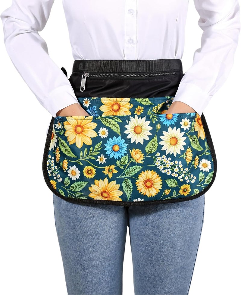 Bafelia Waterproof Server Apron for Women with 5 Pockets,Quickly Put on and Take off Waitress Aprons,Work Apron for Bartender Barista - Image 5